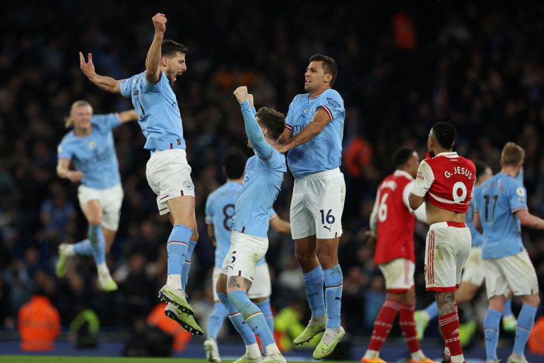 Man City thrash Arsenal 4-1 in Premier League title showdown